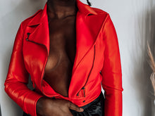 Load image into Gallery viewer, LEATHER RED JACKET